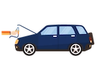 Platte autobatterij depannage